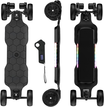 isinwheel V4/V6/V6pro/V8/V10 Electric Skateboard with Remote, 250W/450W/500W/1200W/3000W Brushless Motor, 9Mph/12Mph/30 Mph /32Mph Top Speed, Electric Longboard for Adults &Teens