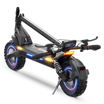 iScooter Electric Scooter, 50 Miles Long Range & 38 MPH Top Speed E-Scooter, 10" Off-Road Pneumatic Tire Escooter for Adults with Turn Signals, Double Braking Systems, APP and Storage Bag