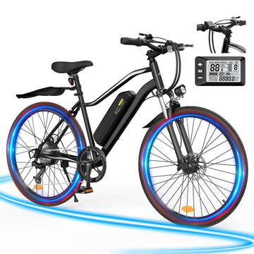 iScooter 750W Electric Bicycles,26" Electric Bike for Adults with 10.8Ah Removable Battery,LCD,Suspension Fork,5 Riding Modes,35 Speed Mountain Ebike