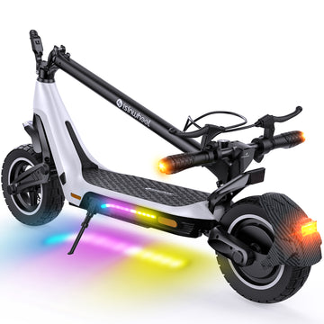 isinwheel Z1 Electric Scooter Adults, 28 MPH Top Speed,1000W Motor E-Scooter Up to 25 Miles, 10” Off-Road Tires, Shock Absorbers & Turn Signal, Foldable Escooter for Adults