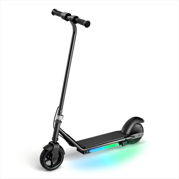 iScooter Electric Scooter Kids Teens 6-12, Up to 9KM Miles 10 MPH MAX, Kids Escooter with 3-Speed & 3-Modes of Lighting, Dual Breaking & Adjustable Height E-Scooter for Boys Girls Black