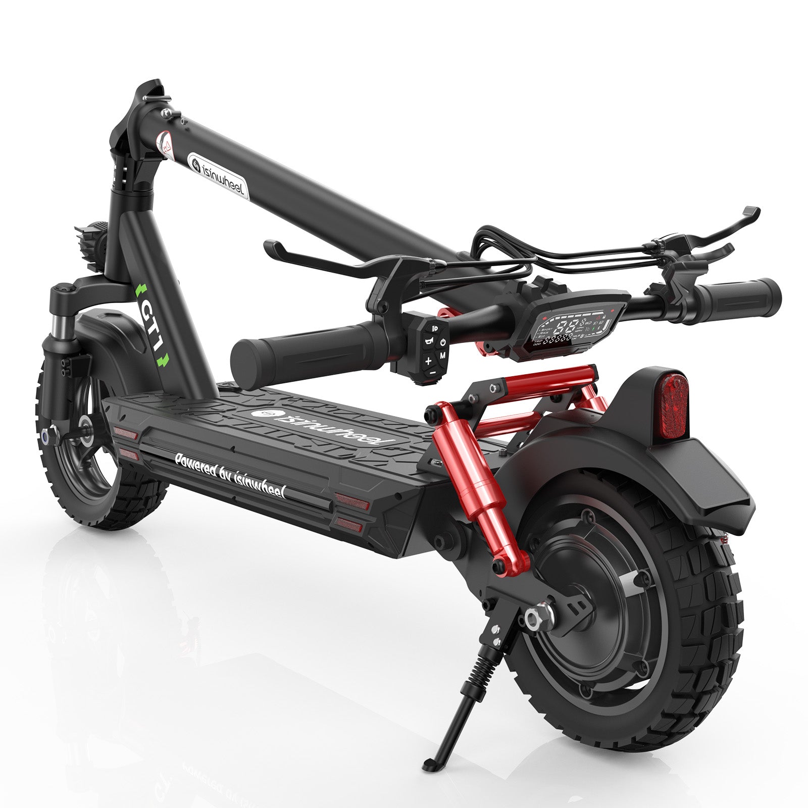 isinwheel GT1 Electric Scooter Adults, 28 MPH Top Speed, 28 Miles Range, 800W Motor, 330LBS Load, Off-Road Scooter for Adults with Turn Signal UL Certified (2025 Upgraded Version)
