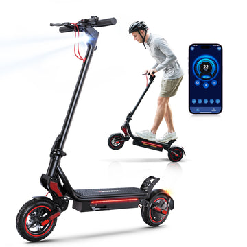 Rolldustry R8 Electric Scooter for Adults, 750W 9.3" Tire, Max 25 Mph Speed 26 Miles Range E scooter with Ambient Lighting, Suspension Systems
