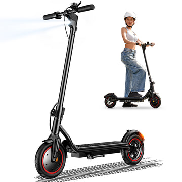 iSinwheel Electric Scooters for Adults, Up To 19 Mph 21 Miles Range Portable Folding Commuting Escooter with 350W Motor, 8.5'' Pneumatic Tires & Double Braking System and App