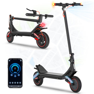 Electric Scooters for Adults, Turn Signals & Dual Suspension 23 Miles Long Range Escooter, 500W Motor 21 MPH Max Speed, Foldable Commuter E-Scooter