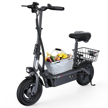 iScooter F3 1000W Electric Scooter with Seat,Folding Electric Scooter for Adults with 10" Tires up to 28 MPH and 37 Miles Range
