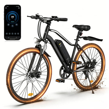 iScooter 750W Peak Electric Bicycles,26" Electric Bike for Adults with 15Ah Removable Battery,LCD,Suspension Fork,5 Riding Modes, Mountain Ebike