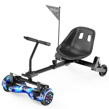 isinwheel K5 Hoverboard Go-Kart Adjustable Frame Suspension with Shock Absorber, Seat Attachment Accessory Fits Most Hoverboard Sizes (Hoverboard Not Included)
