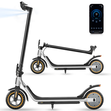iScooter 500W Electric Scooters for Adults, Up To 19 Mph 19 Miles Range Portable Escooter, 8.5'' Solid Tires Folding Commuting E Scooter for Teens