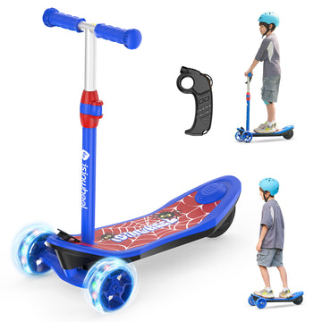iSinwheel Minis Electric Scooter for Kids 3-8, 5-9 Miles Range 3-Wheel Kids E-Scooter with Remote Controller, 2 Speeds Gears, 2-in-1 Escooter Gifts for Kids