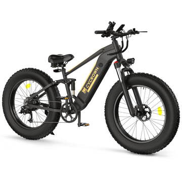 CYCROWN CycUltra-W Electric Bike for Adults, 1000W Powerful Motor 75Miles Ebike, 9 Speed Ebike, 26" x 4.0 Fat Tire Mountain Bike, Full Shock Absorber Electric Bicycle