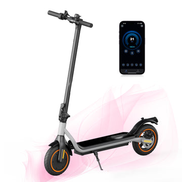 iScooter Adult Electric Scooter Commuter 500W Motor,Foldable Lightweight Design with 21 Mile Range, Cruise Control and LED Display for Urban Travel