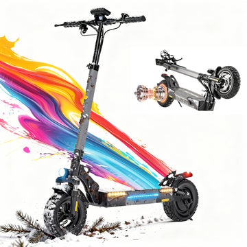 iSinwheel 1000W Electric Scooter,10" Foldable Off-road Trails Electric Scooter for Adults with 48V 13Ah 672Wh Battery,28 mph,45km Range,APP