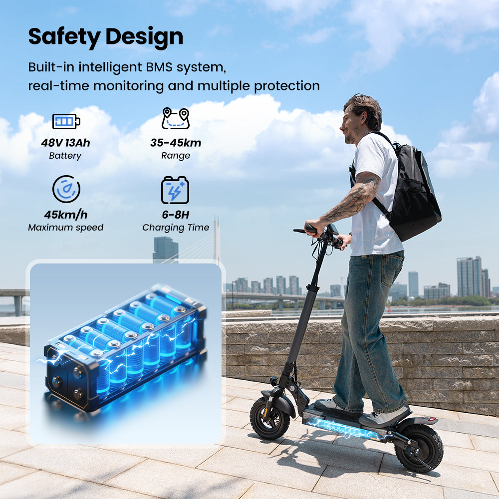 iScooter 1000W Electric Scooter,28 mph Folding Electric Scooter for Adults ,10" All-terrain E-scooter with 48V 14Ah Battery