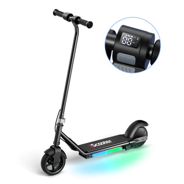 iScooter iK3 Electric Scooter for Teens, 150W Escooter for Kids Ages 6-14 with Pedal Light 3/6/10MPH for Boys Girls Black