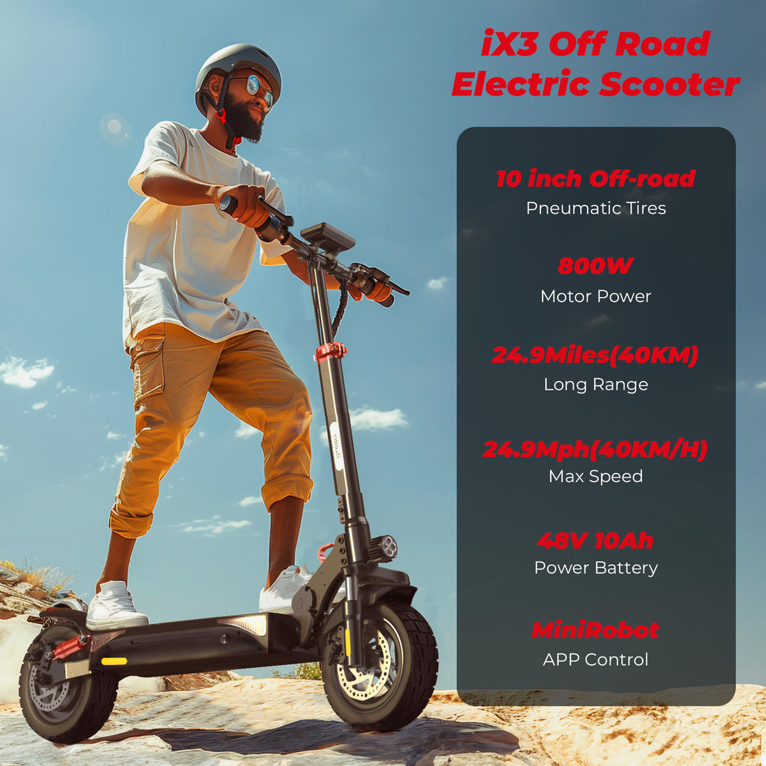 iSinwheel W9 1000W Electric Scooter,10" Folding Commuter Electric Scooter for Adults with 48V 13Ah 672Wh Battery,28 mph,45km Range