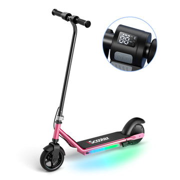 iScooter iK3 Electric Scooter for Teens, 150W Escooter for Kids Ages 6-12 with Pedal Light 3/6/10MPH for Boys Girls Pink