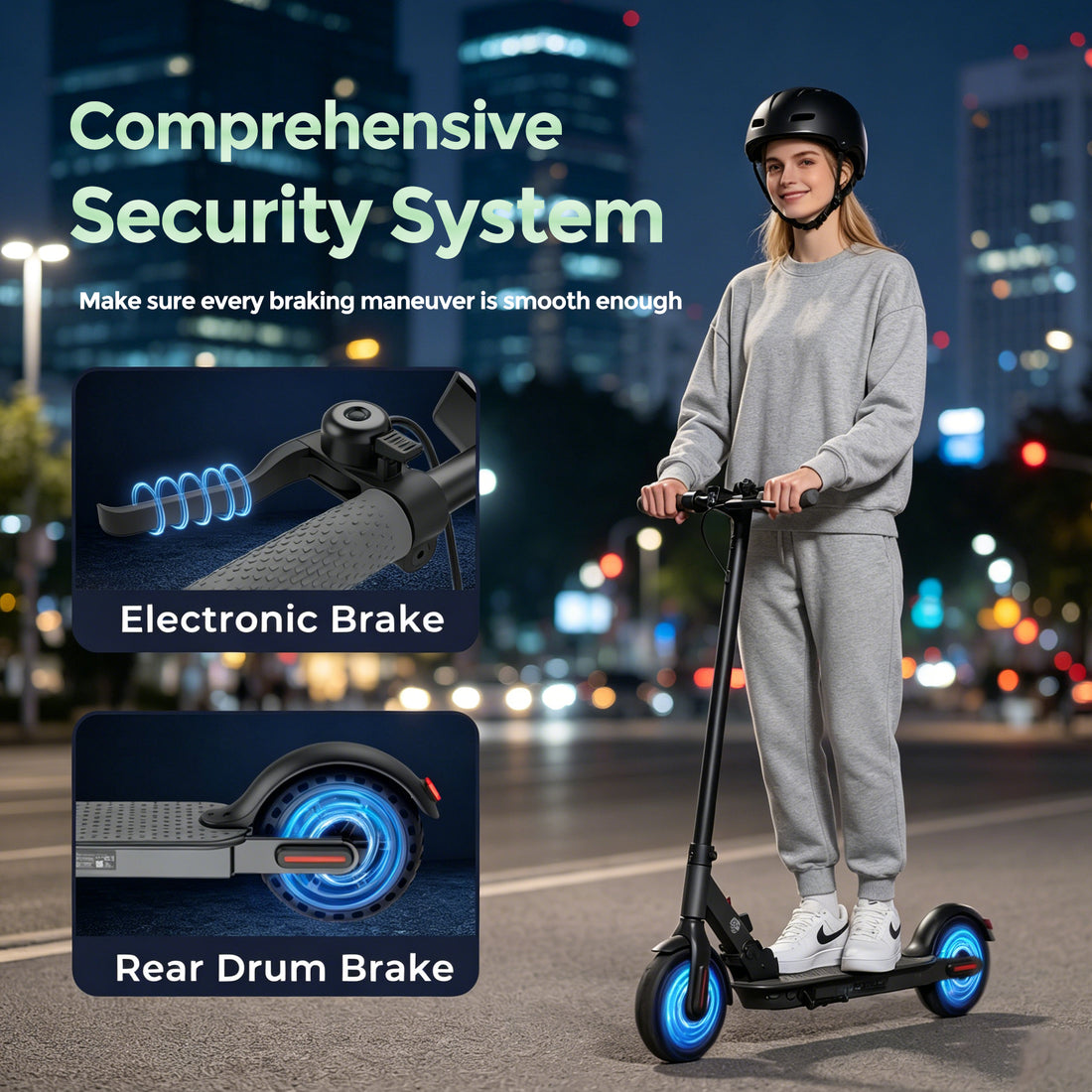 iScooter 350W Electric Scooter for Adults, 6 / 12 /18 Mph 3-Speed Escooter, Up to 15-21 Miles Range, Foldable Commuting Electric Scooter for Teens