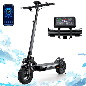 iScooter 1000W Electric Scooter,28 mph Folding Electric Scooter for Adults ,10" All-terrain E-scooter with 48V 14Ah Battery