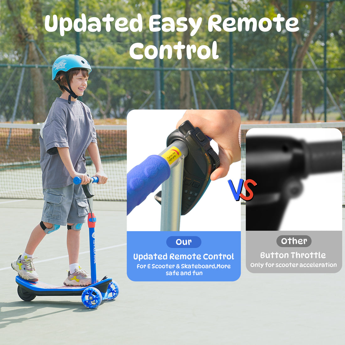 iSinwheel Minis Electric Scooter for Kids 3-8, 5-9 Miles Range 3-Wheel Kids E-Scooter with Remote Controller, 2 Speeds Gears, 2-in-1 Escooter Gifts for Kids