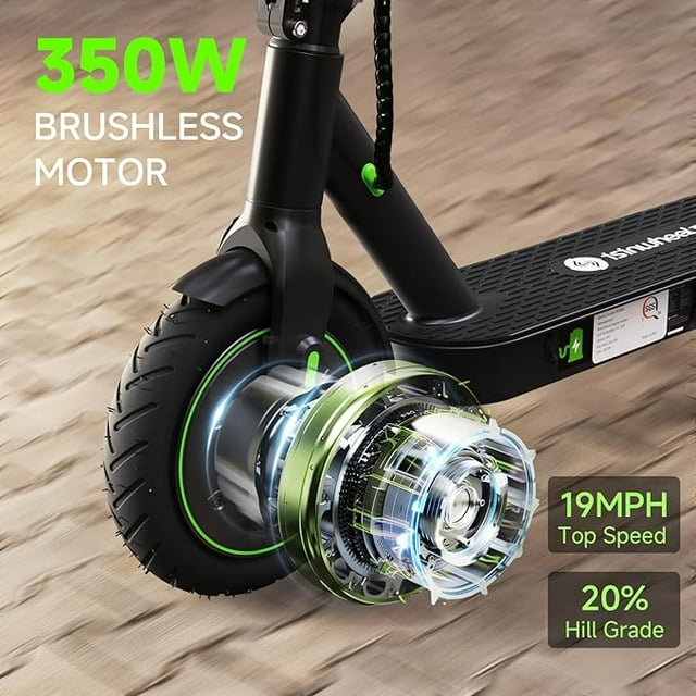 isinwheel S9Pro-New Electric Scooter 19 Miles Range,19MPH Top Speed, 350W Motor Cruise Control Electric Scooter Adults for Commute Dual Braking System Scooter for Adult/Youth