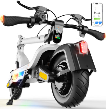 isinwheel S-NOVA Electric Scooter Adults – 19/38 Miles Long Range, 600/1000W Peak Power, 20/28 MPH Top Speed, 10"/8.5" Pneumatic Tires, Dual Disc Brakes, Foldable E-Scooter for City Commuting & Campus