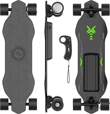isinwheel V4/V6/V6pro/V8/V10 Electric Skateboard with Remote, 250W/450W/500W/1200W/3000W Brushless Motor, 9Mph/12Mph/30 Mph /32Mph Top Speed, Electric Longboard for Adults ＆Teens