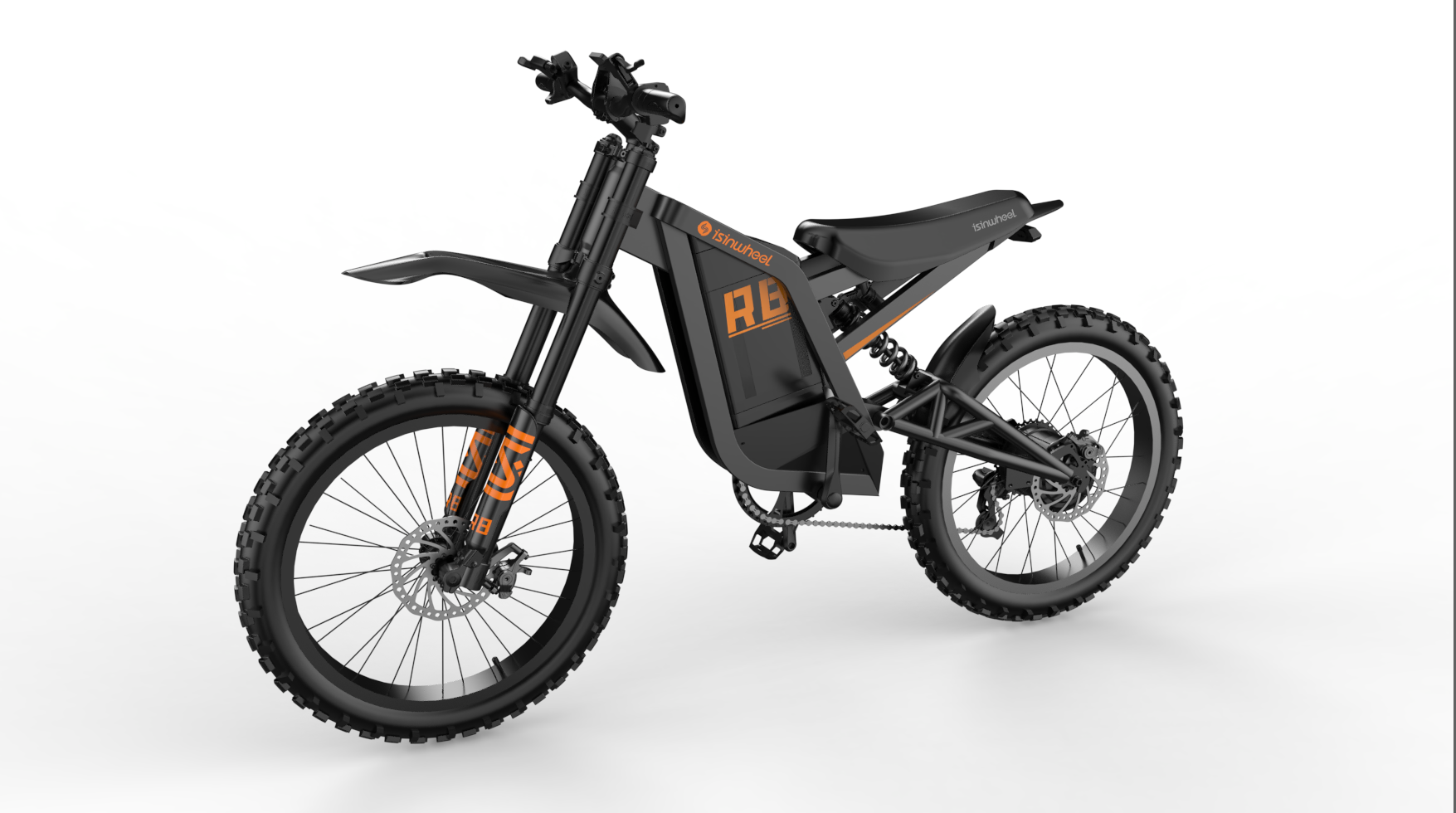 Isinwheel R8 Electric Bike for Adult,Peak 2000W Motor 48V 27Ah Battery Up to 35 MPH & 150 Miles Electric Dirt Bike,NFC LCD Display All Terrain Fat Tire Motorcycle Full Suspension Moped E-bike