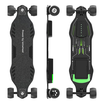isinwheel V8 Electric Skateboard for Adults 800W with Remote, 2*400W Dual Motor, 30 mph Top Speed & 15 Miles Range, Swappable Battery, Electric Longboard for Adults＆Teens