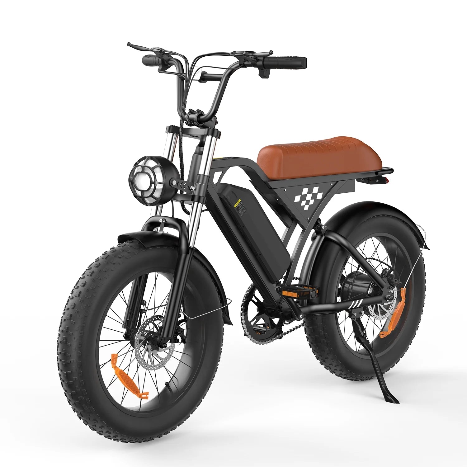 W1-CycRun Pro Electric Bike for Adults 750W Motor with 36V 10.4 Battery, 20MPH 65Miles Moped Style Ebike for Adults, 20*4" Fat Tire Commuting Off Road Mountain Ebike