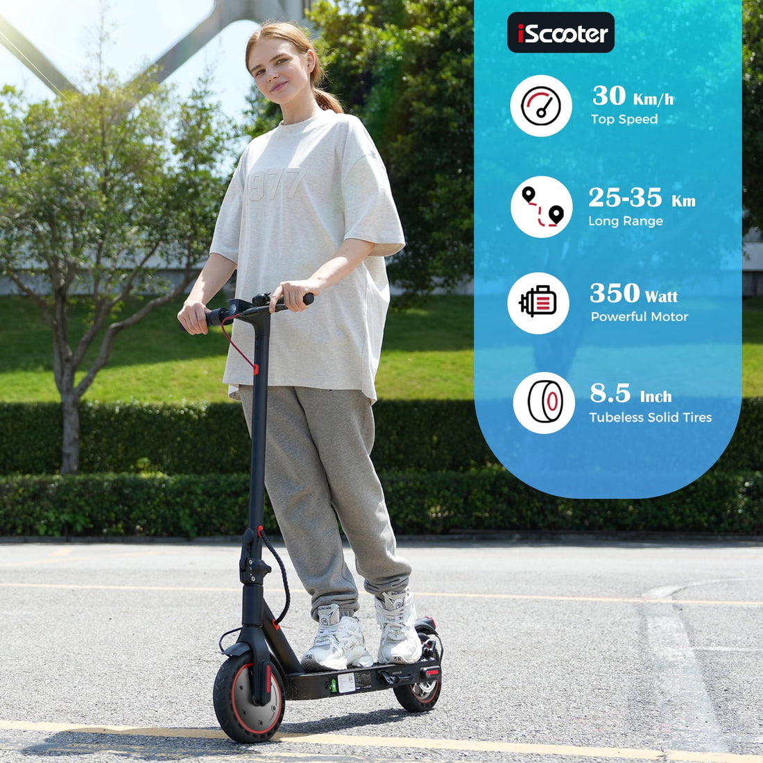 iScooter i9 Electric Scooter For Commuting, 350W 18Miles