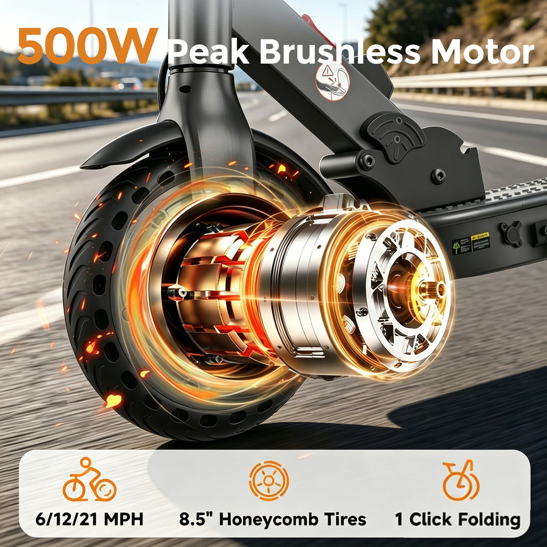 iSinwheel Commuter Electric Scooters for Adults, 350W Motor with Max 18 Mph 19 Miles Range Portable Folding Escooter, 8.5'' Pneumatic Tires & 7.8Ah High Capacity E-scooter Teens