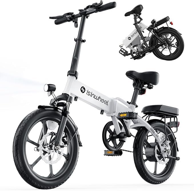U3 Electric Bike for Adults, 500W Folding Ebike Upto 72Km & 30Km/h, 3A Fast Charger for 36V 7.8Ah Battery, Leisure Commuting Bike with Soft Rear Seat & Front Fork Suspension